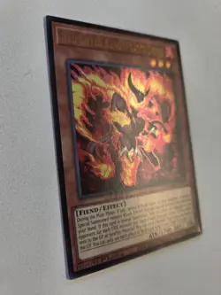 Red Lotus King, Flame Crime MZMU-EN077 Ultra Rare Yugioh Maze of Muertos Mint - Image 2