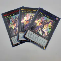 Yugioh 3x Ebon Illusion Magician (Red, Gold, Blue) LDS3-EN091 1st Ed - NM - Image 1