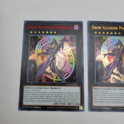 Yugioh 3x Ebon Illusion Magician (Red, Gold, Blue) LDS3-EN091 1st Ed - NM - Image 3