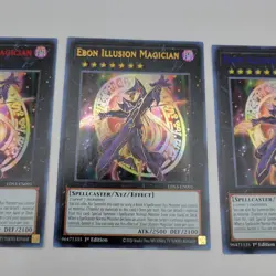Yugioh 3x Ebon Illusion Magician (Red, Gold, Blue) LDS3-EN091 1st Ed - NM - Image 4