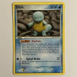Pokemon Tcg Ditto Squirtle 64/113 2005 Delta Species, LP Vintage Single - Image 1