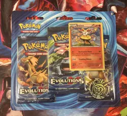 Pokemon TCG XY Evolutions 3 Booster Packs Blister Braixen Promo Coin SEALED - Image 1