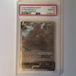 Pokemon Regidrago V Silver Tempest Full Alt Art #184 PSA 10 Gem Mint - Image 1