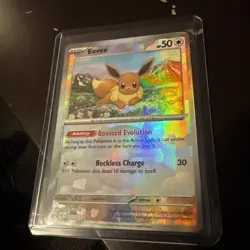 Pokemon Eevee TCG Master Ball Pattern 074/131 Prismatic Evolutions Holo Card - Image 1