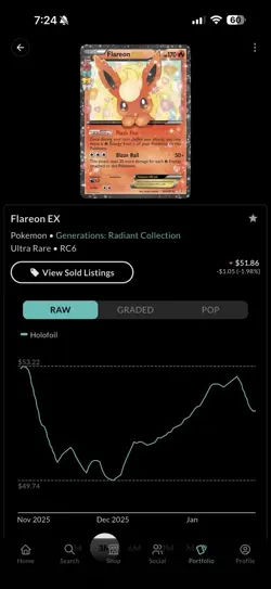 Pokemon TCG Flareon EX RC6/RC32 Generations Radiant Collection Holo Ultra Rare - Image 5