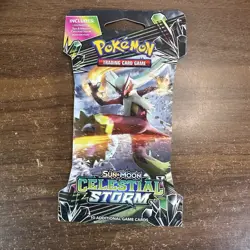 Pokemon TCG Celestial Storm Sleeved Booster Pack Blaziken Artwork Sealed New - Image 1
