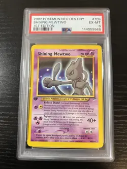 2002 POKEMON NEO DESTINY 1ST ED #109 SHINING MEWTWO PSA 6 EX-MT - Image 1