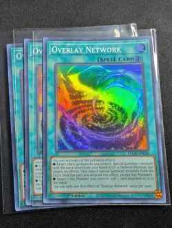 Yugioh - 3x Overlay Network MAZE-EN020 1st Super Rare NM - Image 1