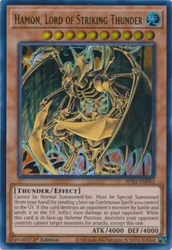 Yugioh Hamon, Lord of Striking Thunder (Ultra Rare) (1st Edition) - SDSA-EN043 P - Image 1