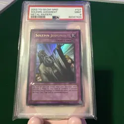 Solemn Judgement MRD-127 Unlimited PSA 9 Mint Ultra Rare Yu-Gi-Oh Card 2002 - Image 1