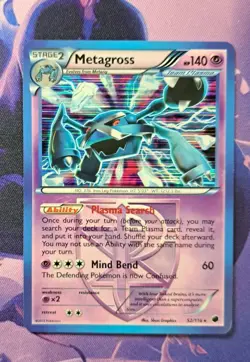 Pokemon TCG Metagross Plasma Freeze Holo Rare Card 52/116 2013 Team Plasma - Image 1