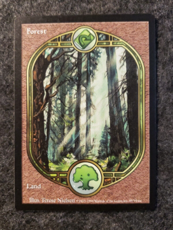 Forest Unglued NM Basic Land Extended / Full Art MAGIC GATHERING CARD (DS3D1G3) - Image 1