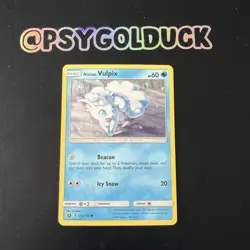 Pokemon TCG Card - Alolan Vulpix - Guardians Rising- 21a/145 - Cosmos Holo A13 - Image 1