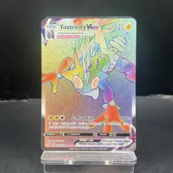 Pokemon TCG Toxtricity VMAX 196/192 Rebel Clash Rainbow Rare Card - Image 1