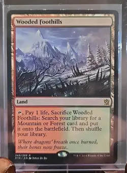 Wooded Foothills Khans of Tarkir MTG Regular Lightly Played - Image 3