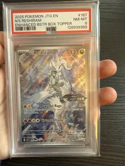 N’s Reshiram 167/159 Stamped IR 2025 Pokemon Journey Together PSA 8 NM-MT - Image 3