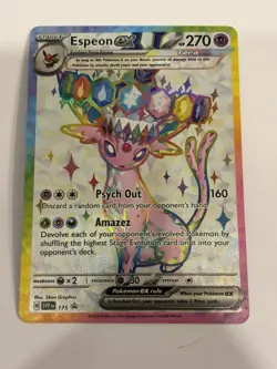 Pokemon Espeon EX SVP 175 Premium Figure Collection Black Star Promo - Image 1