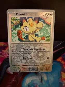 Meowth 052/165 - Pokemon Scarlet & Violet: 151 - Reverse Holo - NM - Image 1