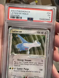 SWIRL PSA 5 2003 Pokemon EX Dragon Latios EX Holo Foil Rare 94/97 - Image 3