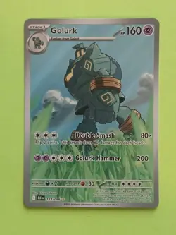 Pokemon Scarlet & Violet Black Bolt Golurk 123/086 Illustration Rare - Image 1