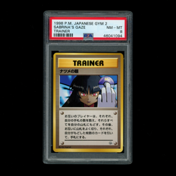 Pokemon Japanese Banned Sabrina's Gaze Trainer Gym 2 PSA NM-MT 8 - Image 1
