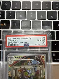 2023 Pokemon Machoke Illustration Rare Scarlet & Violet 151 177/165 PSA 10 - Image 2