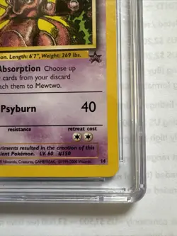 Mewtwo Pokemon 2000 Black Star Promo #14 Grade 8.5 Cgc Mewtwo Strikes Back - Image 3