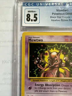 Mewtwo Pokemon 2000 Black Star Promo #14 Grade 8.5 Cgc Mewtwo Strikes Back - Image 5