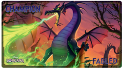 Lorcana Fabled Set Championship Playmat - Maleficent Monstrous Dragon - Sealed - Image 1