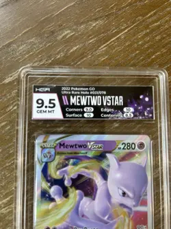 Mewtwo VSTAR 031/078 Pokemon GO HGA 9.5 GEM MINT Full Art Pokemon Card - Image 4