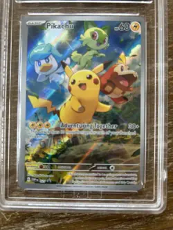 Pikachu SVP 027 Paldea Evolved Black Star Promo HGA 9.5 GEM MT Pokemon Card - Image 3
