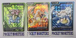 Pokemon Card Charizard Blastoise Venusaur Carddass File 3 Set Prism Japanese - Image 1