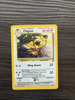 Pokemon Pidgeot TCG Base Set 2 Holo Unlimited Rare Card 14/130 With Swirl - Image 1