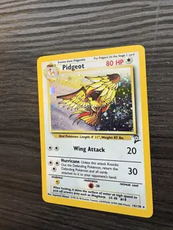 Pokemon Pidgeot TCG Base Set 2 Holo Unlimited Rare Card 14/130 With Swirl - Image 2