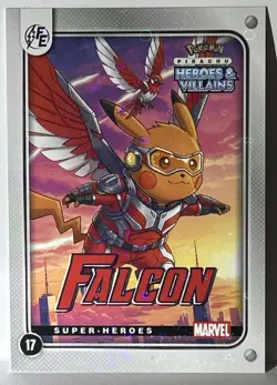 Falcon (Pikachu) Cosplay #17- Heroes & Villians - Fan Art Card # 17 Marvel - Image 4