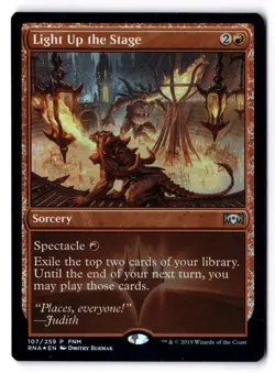 Light Up The Stage LP* FOIL PROMO Ravnica Allegiance ENGLISH 107/259 -UnltdCards - Image 1