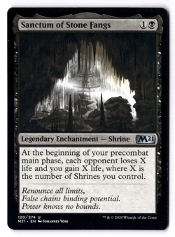 Sanctum Of Stone Fangs NM* Core Set 2021 M21 120/274 mtg -UnltdCards - Image 1