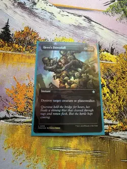 1x Hero's Downfall - Foil Extended Art NM Eng MTG - Foundations - Image 3
