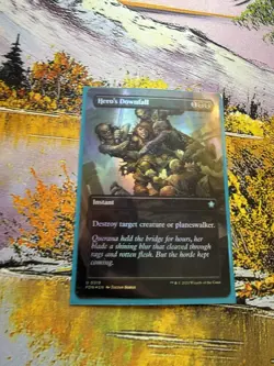 1x Hero's Downfall - Foil Extended Art NM Eng MTG - Foundations - Image 4