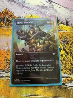 1x Hero's Downfall - Foil Extended Art NM Eng MTG - Foundations - Image 5
