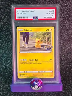 2022 POKEMON GO #027 PIKACHU PSA 10 - Image 1