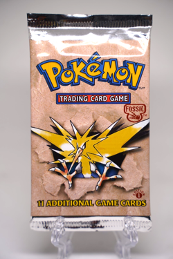 Pokemon TCG 1999 1st Edition Fossil Booster Pack Zapdos Art WOTC Factory Sealed - Image 1