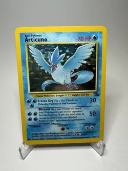 ARTICUNO 2/62 UNLIMITED FOSSIL POKEMON (VINTAGE - HOLO RARE, LP/ MP) - Image 1