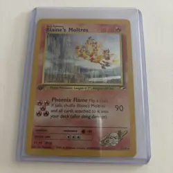 Pokemon TCG Blaine's Moltres Gym Heroes Holo 1st Edition - Image 1