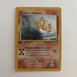 Pokemon TCG Blaine's Moltres Gym Heroes Holo 1st Edition - Image 2
