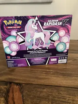 Pokemon TCG Galarian Rapidash V Collection Box 4 Booster Packs New V Box FOIL 820650808739 - Image 3