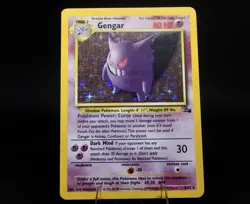 Gengar Holo 5/62 Fossil Rare Vintage Pokemon WOTC 1999 LP Clean - Image 2