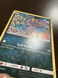 Alolan Meowth 10/12 Pokemon TCG McDonald’s 2019 Promo MINOR DMG - Image 2