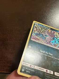 Alolan Meowth 10/12 Pokemon TCG McDonald’s 2019 Promo MINOR DMG - Image 3