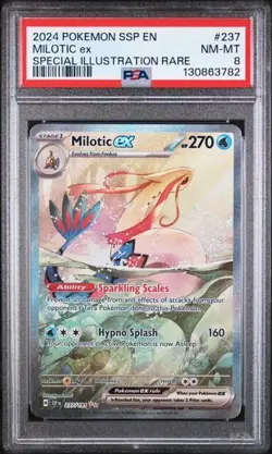 PSA 8 - 2024 POKEMON SURGING SPARK MILOTIC EX #237 - SIR - Image 1